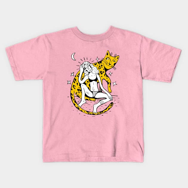 my leopard Kids T-Shirt by Daria Kusto